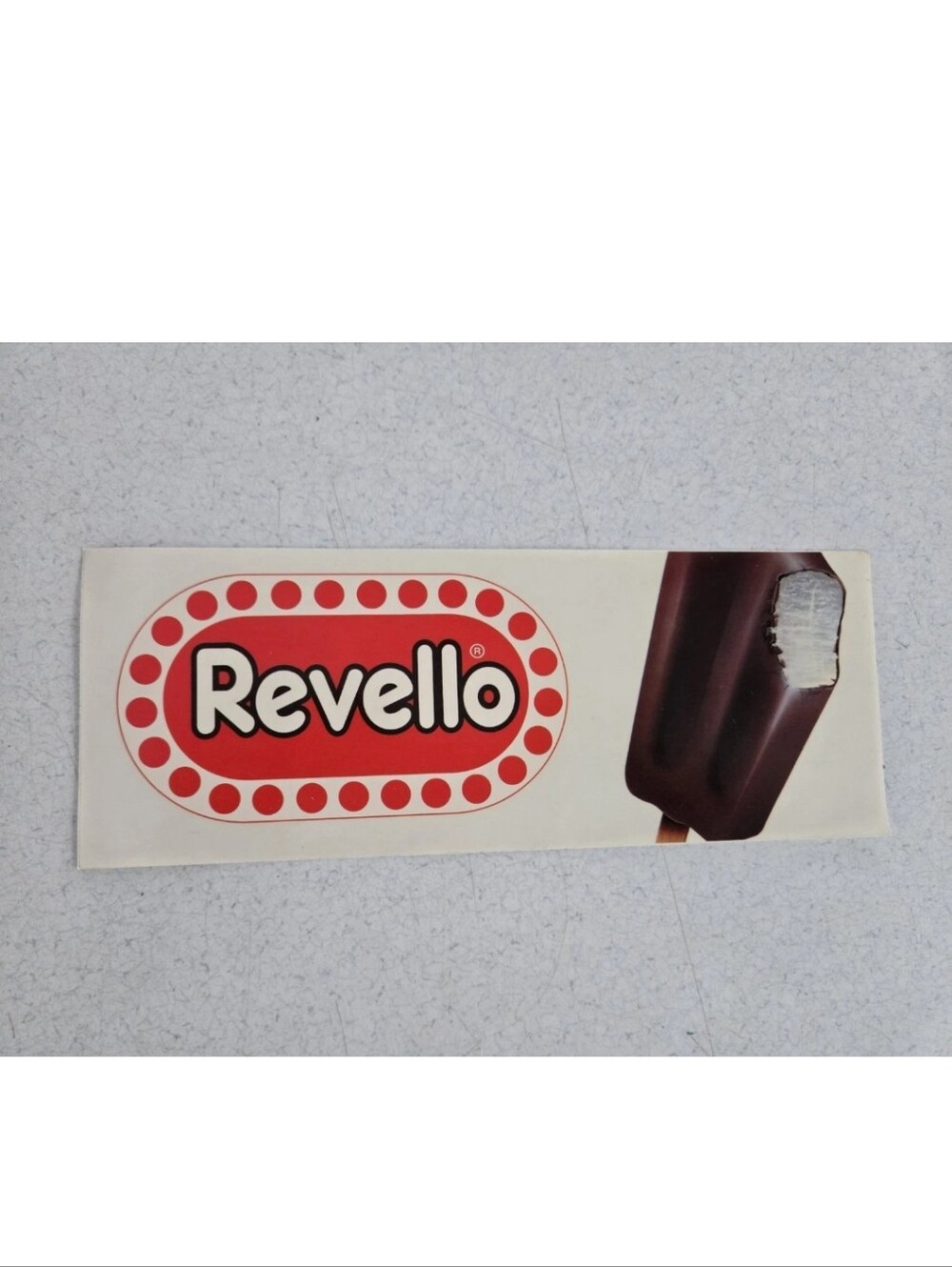 Ice Cream Revello Frozen Bar Cooler Sticker Vintage